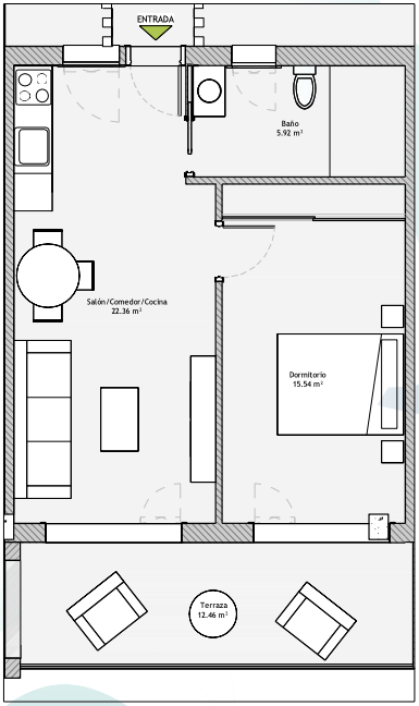 complejo senior 1 dormitorio